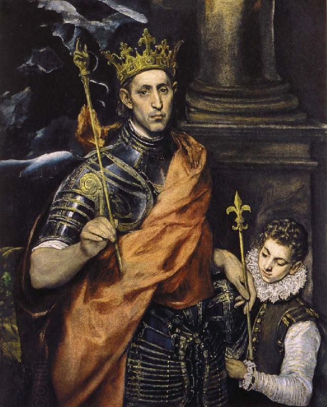 El Greco St Louis,King of France,with a Page China oil painting art